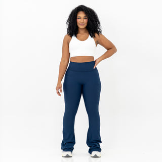 Curve Cargo Flare Leggings - Navy