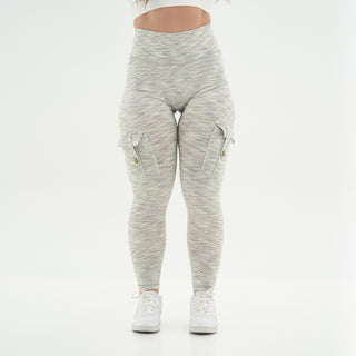 Curve Cargo Leggings Pattern - Frost