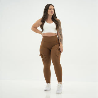 Curve Cargo Leggings - Mocha