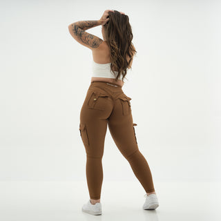 Curve Cargo Leggings - Mocha