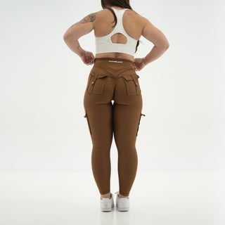 Curve Cargo Leggings - Mocha