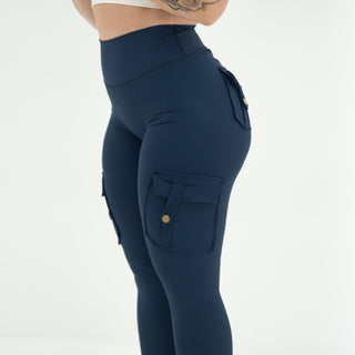 Curve Cargo Leggings - Navy