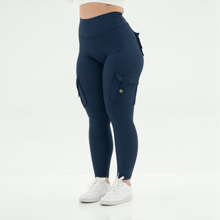 Curve Cargo Leggings - Navy