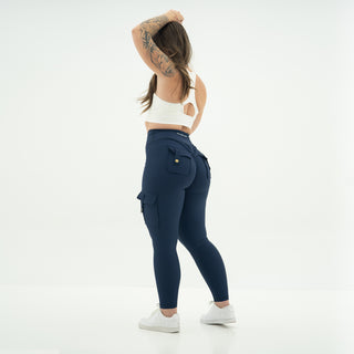Curve Cargo Leggings - Navy
