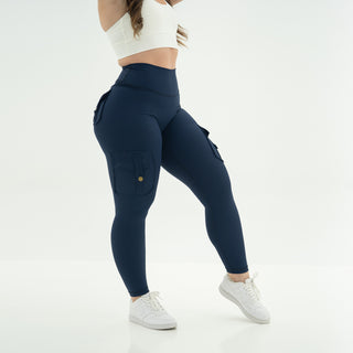 Curve Cargo Leggings - Navy