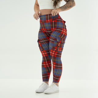 Curve Cargo Leggings Pattern - Red Gingham