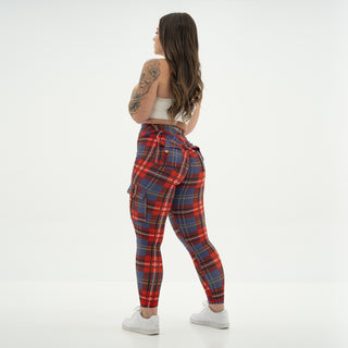 Curve Cargo Leggings Pattern - Red Gingham
