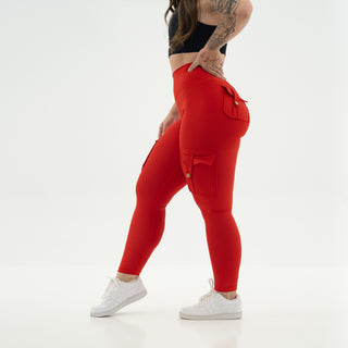 Curve Cargo Leggings - Scarlett