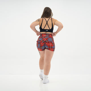 Curve Cargo Shorts Pattern - Red Gingham