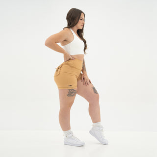 Curve Cargo Shorts Pattern - Tan Cheetah