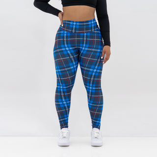 Curve Classic Leggings Pattern - Blue Gingham