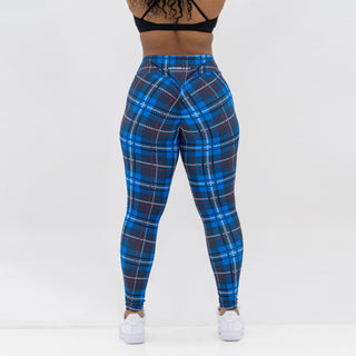 Curve Classic Leggings Pattern - Blue Gingham