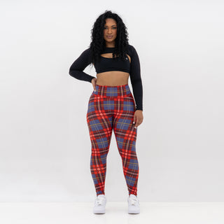 Curve Classic Leggings Pattern - Red Gingham