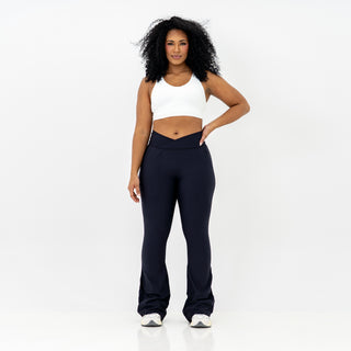 Curve-V Cargo EVO Flare Leggings - Black