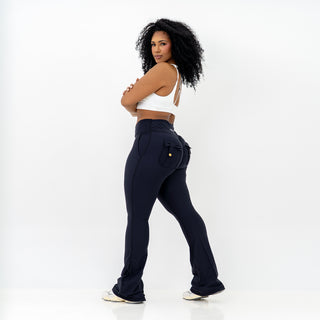 Curve-V Cargo EVO Flare Leggings - Black