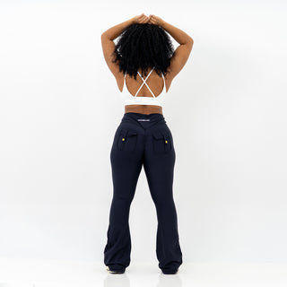 Curve-V Cargo EVO Flare Leggings - Black