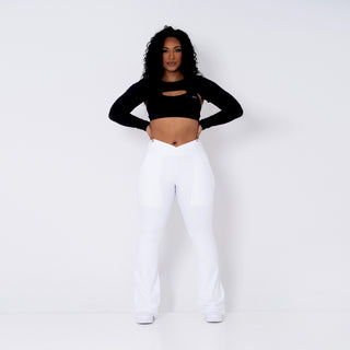 Curve-V Cargo EVO Flare Leggings - White