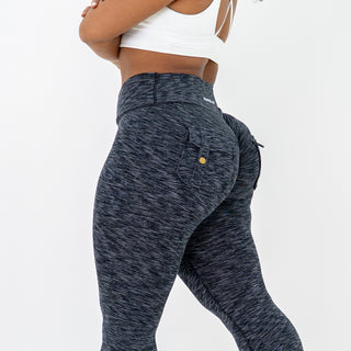 Curve-V Cargo Flare Leggings - Midnight Sky