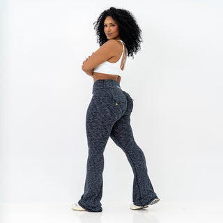 Curve-V Cargo Flare Leggings - Midnight Sky