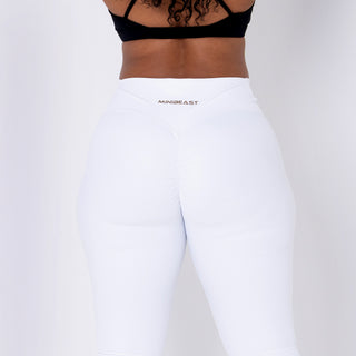 Curve-V Classic Flare Leggings - White