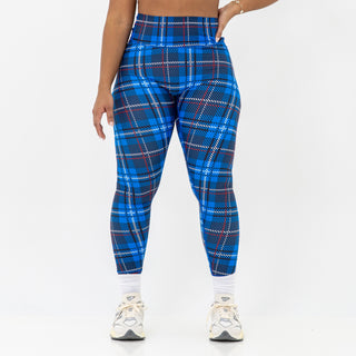 Curve X Leggings Pattern - Blue Gingham