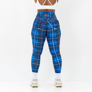 Curve X Leggings Pattern - Blue Gingham