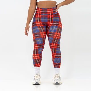 Curve X Leggings Pattern - Red Gingham