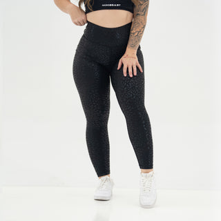 Curve X Leggings Pattern - Black Cheetah