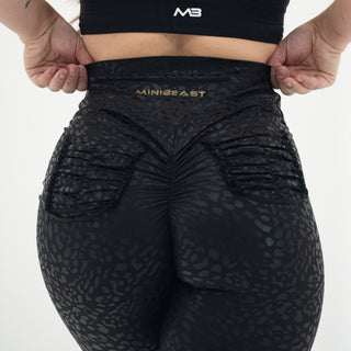 Curve X Leggings Pattern - Black Cheetah