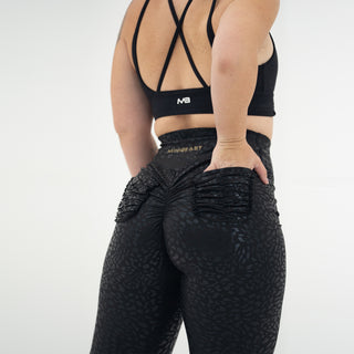 Curve X Leggings Pattern - Black Cheetah