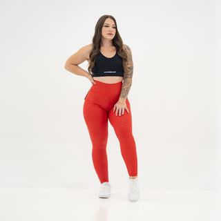 Curve X Leggings Pattern - Red Cheetah