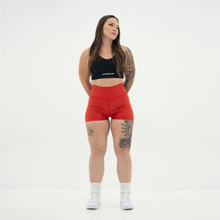 Curve X Shorts Pattern - Red Cheetah