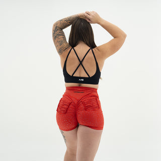 Curve X Shorts Pattern - Red Cheetah