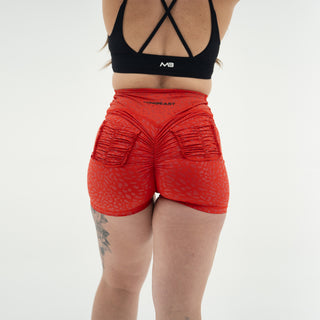 Curve X Shorts Pattern - Red Cheetah