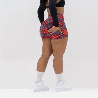 Curve X Shorts Pattern - Red Gingham