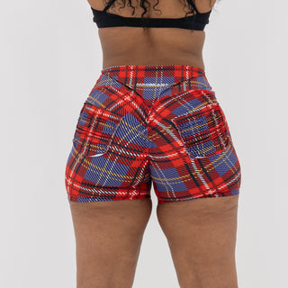 Curve X Shorts Pattern - Red Gingham