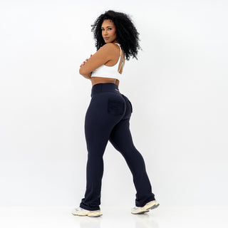 Curve-V X Flare Leggings - Black