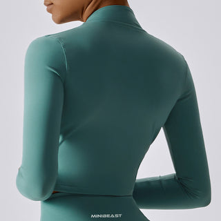 Defy Long Sleeve Zip - Teal