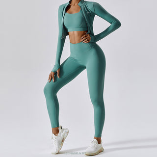 Defy Long Sleeve Zip - Teal