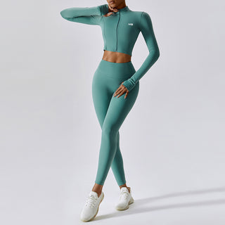 Defy Long Sleeve Zip - Teal