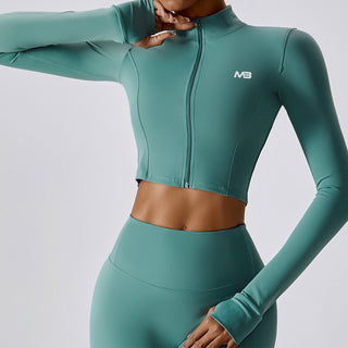 Defy Long Sleeve Zip - Teal