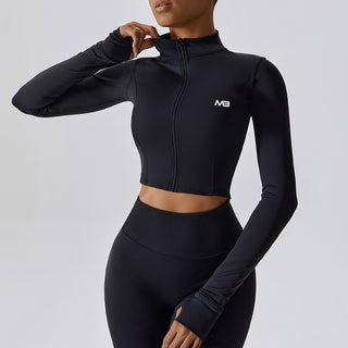Defy Long Sleeve Zip - Black