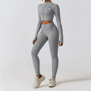 Defy Long Sleeve Zip - Grey