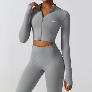 Defy Long Sleeve Zip - Grey