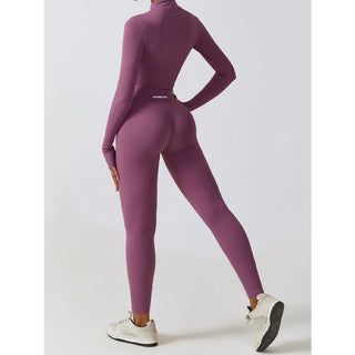 Defy Long Sleeve Zip - Plum