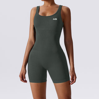 Elation Bodysuit Short - Grey