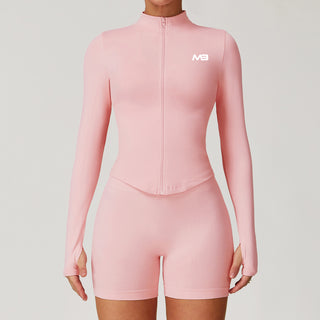 Empress Zip Up - Peach