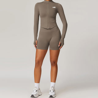 Empress Zip Up - Taupe