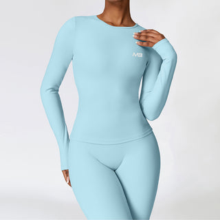 Endure Long Sleeve Top - Sky Blue