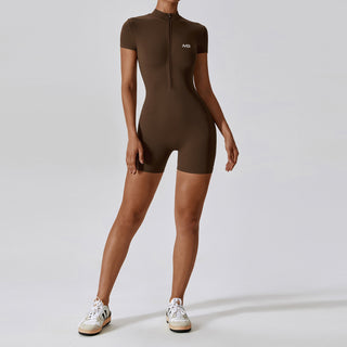 Essential Bodysuit Short - Coffee